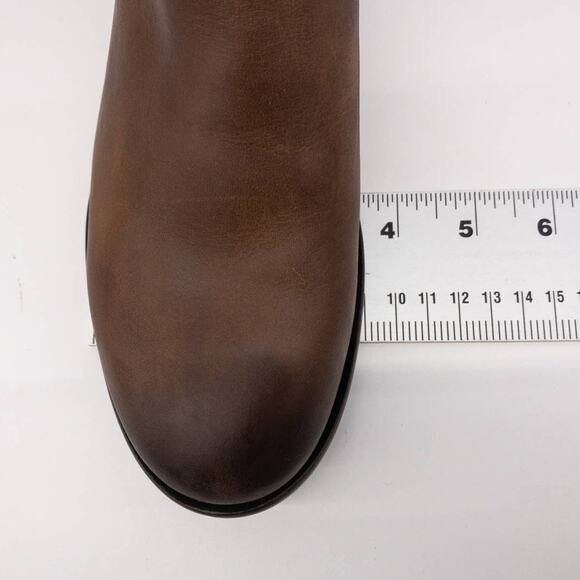 Frye Women's Carly Leather Double Zip Leather Ankle Boots 6.5 Cognac Brown - Picture 12 of 12